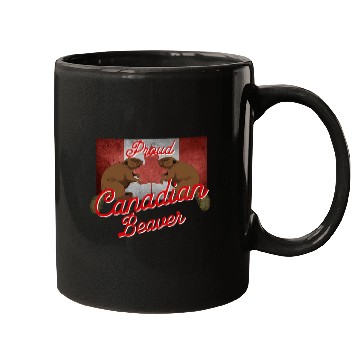 Discover Proud Canadian Flag Canada Beaver 21 Mugs