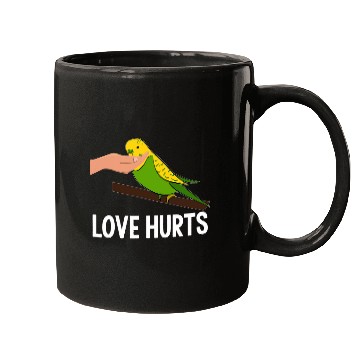 Discover Love Hurts Budgie Budgerigar Bird Parakeet Parrot Animal Pet Mugs
