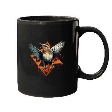 Discover Bicknells Thrush Geometric Patten ArtCute Bicknells Thrus Mugs
