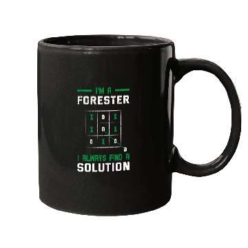 Discover Forester Tree Farmer Forest Manager Forestry TicTacToe Mugs