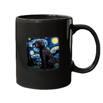 Discover Dog in starry night van gogh Newfoundland 2 Mugs