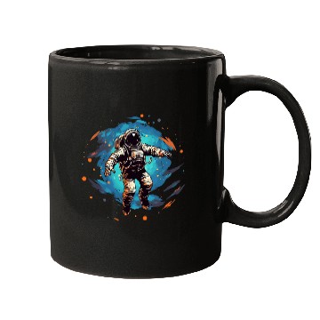 Discover Astronaut Floating in Outer Space Mugs