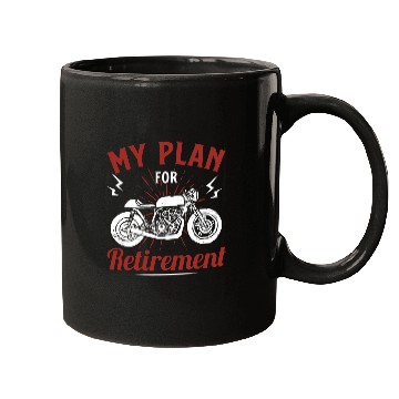 Discover Biker Ride Old School Motorcycle My Plan For Retirement 21 Mugs