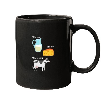 Discover Cow Lover Milk Cheese Cow Computer Nerd Geek Coder Funny Design Mugs