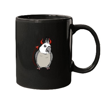 Discover Scary Devil Costume Parrot I Whitefaced Grey Cockatiel Mugs
