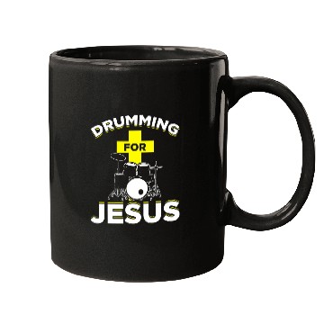 Discover Drumming For Jesus Funny Drummer Drum Set Music Mugs