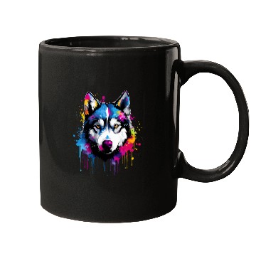 Discover Colorful Siberian Husky Dog Mugs