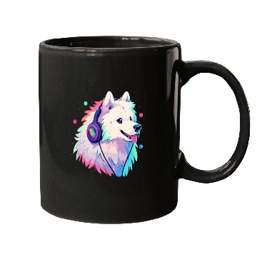Discover Cute Samoyed DJ Electronic Music Festival Mugs