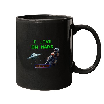 Discover I Live On Mars Mugs