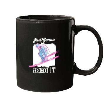Discover Skiing Ski Just Gonna Send It Snowboarding Mugs