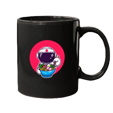 Discover Astronaut Eats Ramen Anime Space Mugs