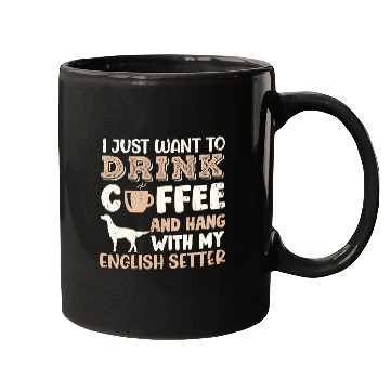 Discover Funny English Setter Drink Coffee Hand With Dog Mom Gift Mugs