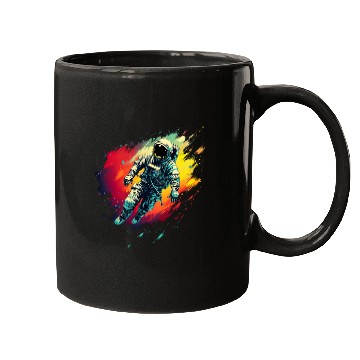 Discover astronaut floating in space Galactic spaceman Idea Creative 2 Mugs