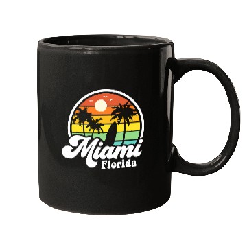Discover Surf Life Miami Florida Dreaming Beach Palm Summer Vacation Surfing Mugs
