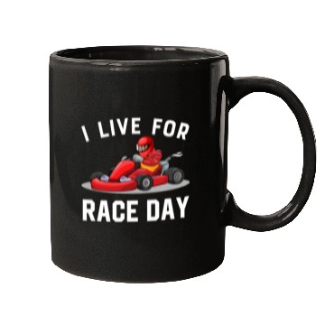 Discover I Live For Race Day Go Kart Racer Race Racing Driving 21 Mugs