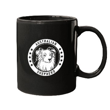 Discover Australian Shepherd Portrait Mugs