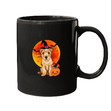 Discover Dog Halloween Norfolk Terrier Jack O Lantern Pumpkin Mugs