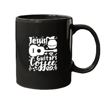 Discover Jesus Guitars And Coffee Faithfulness Music And Caffeine Mugs