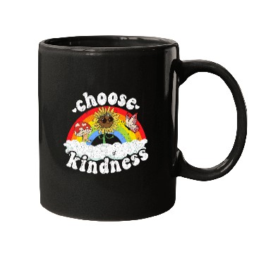 Discover Positive Sunflower Rainbow Peace Butterfly Choose Kindness 25 Mugs