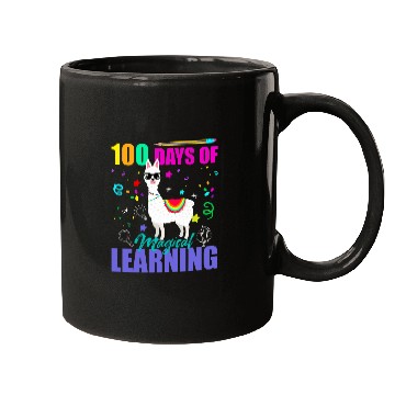 Discover 100 Days Of Magical Learning Llama Funny Teacher Student Mugs