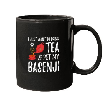 Discover Basenji Dog Lover Tea Drinker Funny Dog Mom Gift Mugs