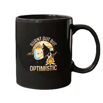 Discover Burnt Out But Optimistic Retro vintages Camping Campfire Mugs