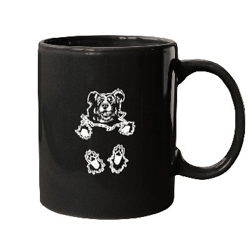 Discover Border collie dog ripped in artwork graphic Mugs