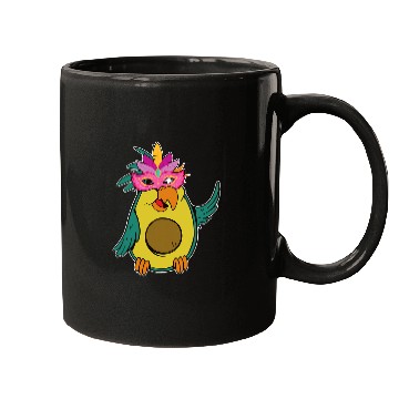 Discover Mardi Gras Avocado Bird Parrot Mugs