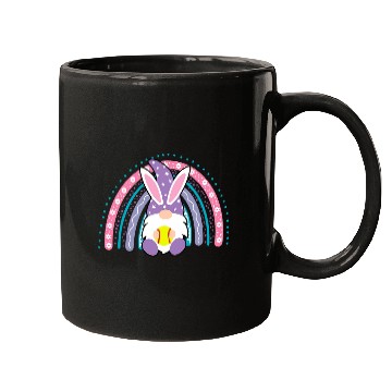 Discover Cute Rainbow Gnome Easter Bunny Gnome Hug Softball Team Mugs
