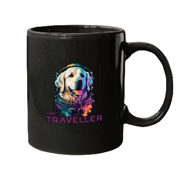 Discover Golden retriever space traveller Mugs