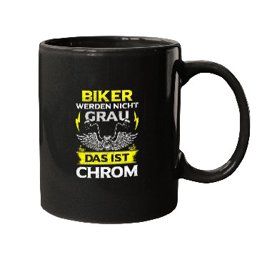 Discover Biker Will Not Grey Das Is Chrome Saying Motorcycle Chopper Mugs