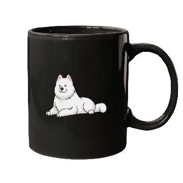 Discover Dog Samoyed Dogs Samoyed Lying Down Funny Cute Mugs