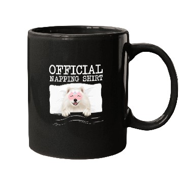 Discover Dog Samoyed Official Napping Sleeping Samoyed Mugs