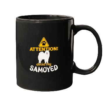 Discover Dog Samoyed Attention Avoid my Samoyed Samoyed Mugs