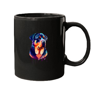 Discover Dog Rottweiler Lover Rottie Portrait 2 Mugs