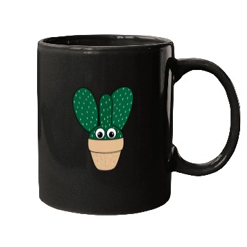 Discover Bunny Ears Cactus In Dotted Terracotta Pot Mugs