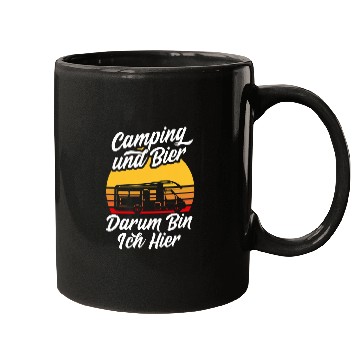 Discover Camping and Beer Darum Bin Ich Hier Caravan Camper Mugs