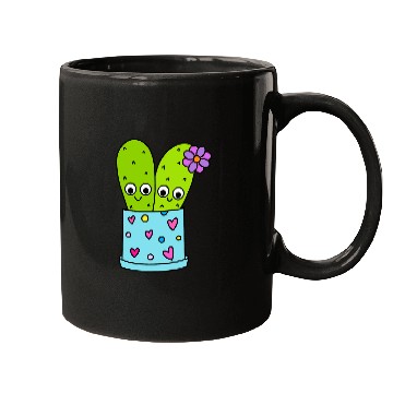 Discover Cacti Couple In Cute Pot Mugs
