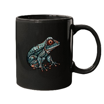 Discover Frog Native American Indian Style Art Pacific Northwest Mugs