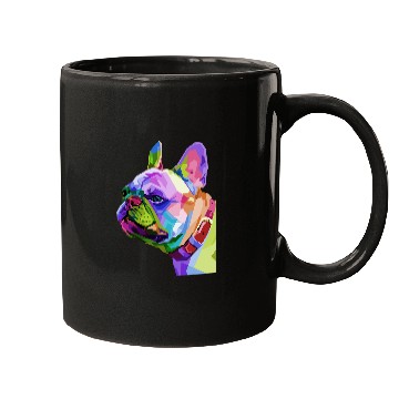 Discover Frenchie French Bulldog Pop Art Portrait Bouledogue Mugs