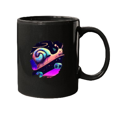 Discover Snail Skateboarding Outer Space Retro vintages Skater Snails Mugs