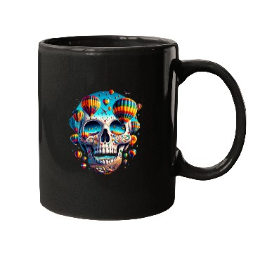 Discover Soaring Spirit Skull Balloon Flight Joy Balloon Albuquerque Mugs