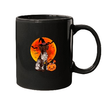Discover Halloween German Shorthaired Pointer Jack O Lantern Pumpkin Mugs
