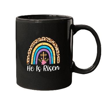 Discover Christian He Is Risen Rainbow Christian Happy Easter Jesus315 Christ Mugs