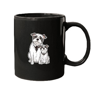 Discover Father and Son Fancy Pug Dogs Mugs