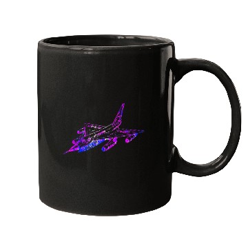 Discover Colorful Fighter jet Airplane Art Mugs