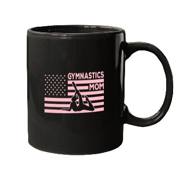 Discover Funny Pink Gymnastics Mom American Flag Gymnastic Mother Mugs