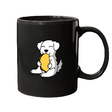 Discover Great Pyrenees Eating A Taco Dog Mugs