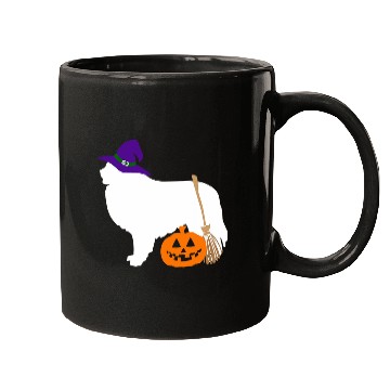 Discover Great Pyrenees Halloween Dog Wearing Witch Hat Mugs