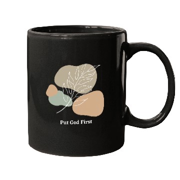 Discover Christian Religious Put God First Abstract Aesthetic Art Mugs